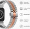 Selencia Jubilee stalen bandje - Geschikt voor Apple Watch 1, 2, 3, 4, 5, 6, 7, 8, 9, 10 (42 mm), SE - 38/40/41 mm - Zilver - One Size