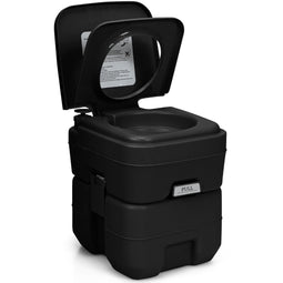 Coast draagbaar kampeertoilet 20L - afneembaar afvalreservoir - compact zwart