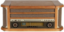 Reflexion HIF2002 Retro-stereoset FM, CD, Cassette, Platenspeler, USB Behuizing van echt hout, Opnamefunctie, Incl. afs