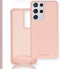 iMoshion Hoesje Geschikt voor Samsung Galaxy S21 Ultra Hoesje Met Koord - iMoshion Color Backcover met afneembaar koord - Roze