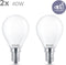 Philips energiezuinige LED Kogellamp Mat - 40 W - E14 - warmwit licht - 2 stuks - Bespaar op energiekosten