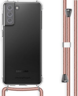iMoshion Hoesje Geschikt voor Samsung Galaxy S21 FE Hoesje Met Koord - iMoshion Backcover met koord - Transparant