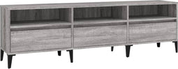 vidaXL - Tv-meubel - 150x30x44,5 - cm - bewerkt - hout - grijs - sonoma - eikenkleurig