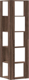 vidaXL - Boekenkast - 5-laags - hoek - 50x50x179 - cm - bewerkt - hout - bruin - eiken