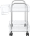 vidaXL - Opbergtrolley - 2-laags - 37x28x43,5 - cm - acryl - transparant