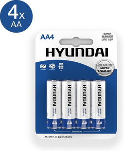 Super Alkaline AA-Batterijen - 4 Stuks