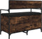 vidaXL - Opbergbankje - 85,5x42x73,5 - cm - bewerkt - hout - gerookt - eikenkleurig