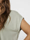 Vero Moda VMLAVA PLAIN SS TOP LUREX STRIP GA NOOS - Dames T-shirt - Kaki groen - Maat XS