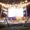 CCLIFE Inklapbaar Beamerscherm met Statief - 80/90/100 inch Projectiescherm - Rolscherm voor Home Cinema