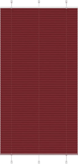 vidaXL - Plissé - rolgordijn - 105x200cm - stofbreedte - 104,4cm - bordeauxrood