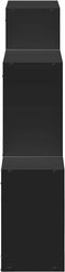vidaXL - Wandkast - 78x18x71 - cm - bewerkt - hout - zwart