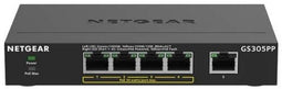 Netgear GS305PP - Unmanaged Switch - 5x Gigabit Ethernet - 4x PoE (802.3at) - 83W PoE-budget