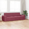 vidaXL - Vloersofa - Bed - 2-in-1 - Bordeauxrood - 245x150x60.5 - cm - Stof