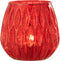 J-Line kaarshouder Motieven - glas - rood - large - 2 stuks