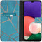 iMoshion Hoesje Geschikt voor Samsung Galaxy A22 (5G) Hoesje Met Pasjeshouder - iMoshion Design Softcase Bookcase - Blauw / Meerkleurig / Blue Graphic