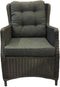 Cooltown armstoel black Wicker HM18 black - stof 239 extra bij te bestellen