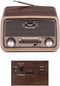 KoolTech Indie Retro Radio - AM/FM met Bluetooth - Bruin