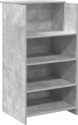 vidaXL - Receptiebalie - 55x50x103,5 - cm - bewerkt - hout - betongrijs
