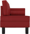vidaXL - Chaise - longue - met - kussens - en - bolster - kunstleer - wijnrood