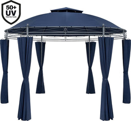 Casaria Paviljoen Toscana Ø350cm - UV-bescherming 50+ - Blauw