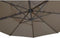 Outdoor Living - Zweefparasol VirgoFlex taupe Ø3,5mtr