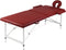 vidaXL - Massagetafel - met - 2 - zones - inklapbaar - aluminum - frame - rood