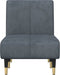 vidaXL - Chaise - longue - fluweel - donkergrijs