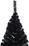vidaXL - Kunstkerstboom - met - standaard - half - 180 - cm - PVC - zwart