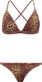 Pebbly Triangle - Bikini - Panterprint - Rood