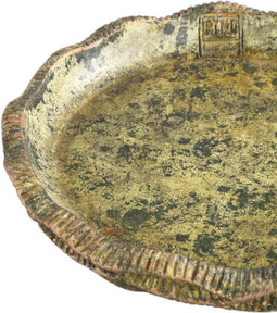 PTMD Waves Bloempot - 35 x 35 x 4 cm - Cement - Bruin