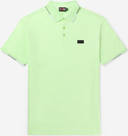 AB Lifestyle - Driekleurig Poloshirt - Slim-Fit - Pastel Groen - Heren - Maat: XS