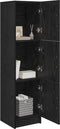 vidaXL - Zwart - Eiken - Sideboard - Zwart - Eiken - MDF - en - Houtfineer - Middelgroot