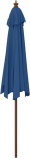 vidaXL - Parasol - met - houten - paal - 299x240 - cm - azuurblauw