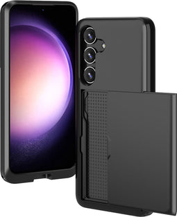 iMoshion Hoesje Geschikt voor Samsung Galaxy S24 Hoesje - Ruimte voor 2 pasjes - iMoshion Backcover met pasjeshouder - Zwart