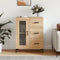 vidaXL - Dressoir - 69,5x34x90 - cm - bewerkt - hout - sonoma - eikenkleurig