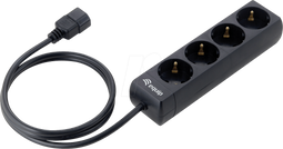 Equip - Power Strip for UPS - 4x Geaarde stekkers - Zwart