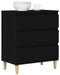 vidaXL - Sideboard - Zwart - Eiken - 60x35x70 - cm - Engineered - Hout