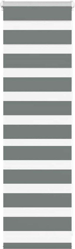 vidaXL - Zebra - rolgordijn - 45x100 - cm - stofbreedte - 40,9 - cm - donkergrijs