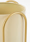 Mica Decorations Donau Bloempot op Standaard - Set van 2 - H45 x Ø22,5 cm - Lichtgeel Goud (2 stuks)