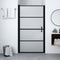 vidaXL - Douchedeur - mat - 100x178 - cm - gehard - glas - zwart