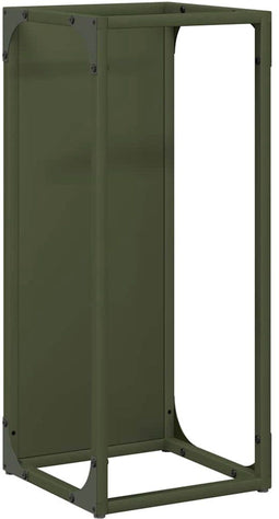 vidaXL - Brandhoutrek - 25x25x60 - cm - koudgewalst - staal - olijfgroen
