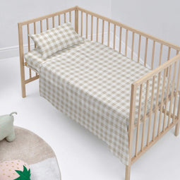 Happy Friday Sheet set 2 pieces Vichy beige 100x130 cm (Cot) Beige