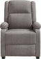 vidaXL Fauteuil verstelbaar stof taupe