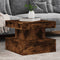 vidaXL - Salontafel - met - metalen - poten - 50x50x40 - cm - gerookt - eikenkleurig