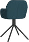 vidaXL - Eetkamerstoelen - draaibaar - 2 - st - fluweel - blauw