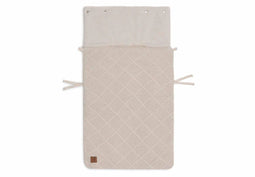 Jollein Baby Voetenzak groep 0+ 3/5 punts - Comfortbag met capuchon - Check Knit Oatmeal