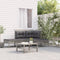 vidaXL - 4-delige - Loungeset - met - kussens - poly - rattan - grijs
