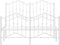 vidaXL - Bedframe - met - hoofd- - en - voeteneinde metaal - wit - 120x190 - cm