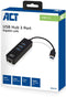 ACT AC6400 - USB-C Hub - 3x USB 3.2 en Ethernet 1Gbps - Zwart