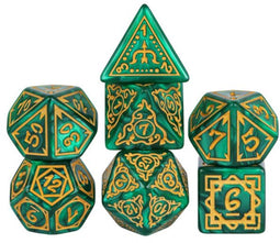 Dobbelst.Set Druide Groen/Goud